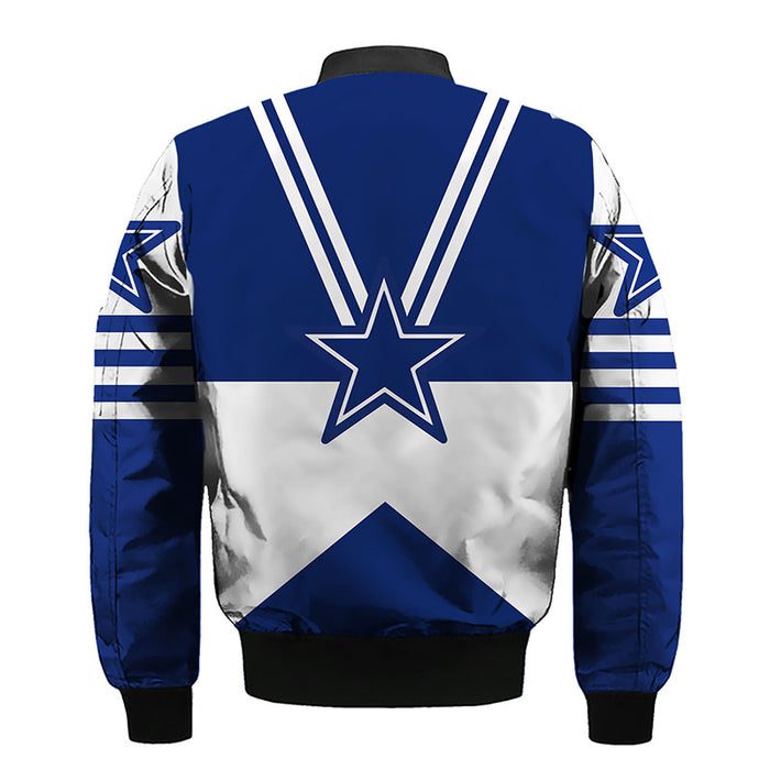 Dallas Cowboys Blue Silver Bomber Jacket TBJ4566 – We sell presents ...