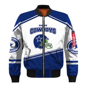 Dallas Cowboys Blue Silver Unisex Bomber Jacket TBJ4873