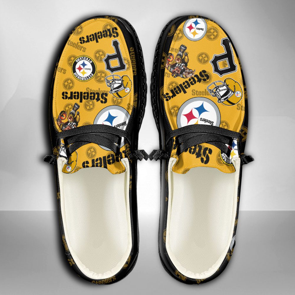 NFL Pittsburgh Steelers Hey Dude Shoes Wally Lace Up Loafers Moccasin ...