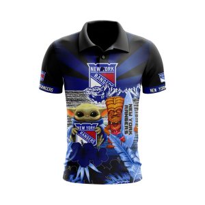 NHL New York Rangers Specialized Polo Shirt Golf Shirt Star Wars May The 4th Be With You PLS4741