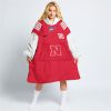 Nebraska Cornhuskers - Personalize Oodie Blanket Hoodie Wearable Blanket