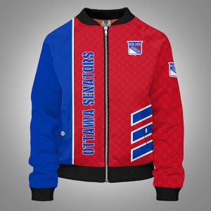 New York Rangers Red Unisex Bomber Jacket Gucci Luxury Jacket TBJ4924