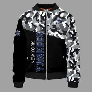 New York Yankees Camouflage Black Bomber Jacket TBJ4395