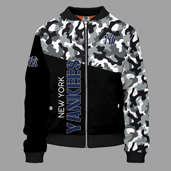 New York Yankees Camouflage Black Bomber Jacket TBJ4395 – We sell ...