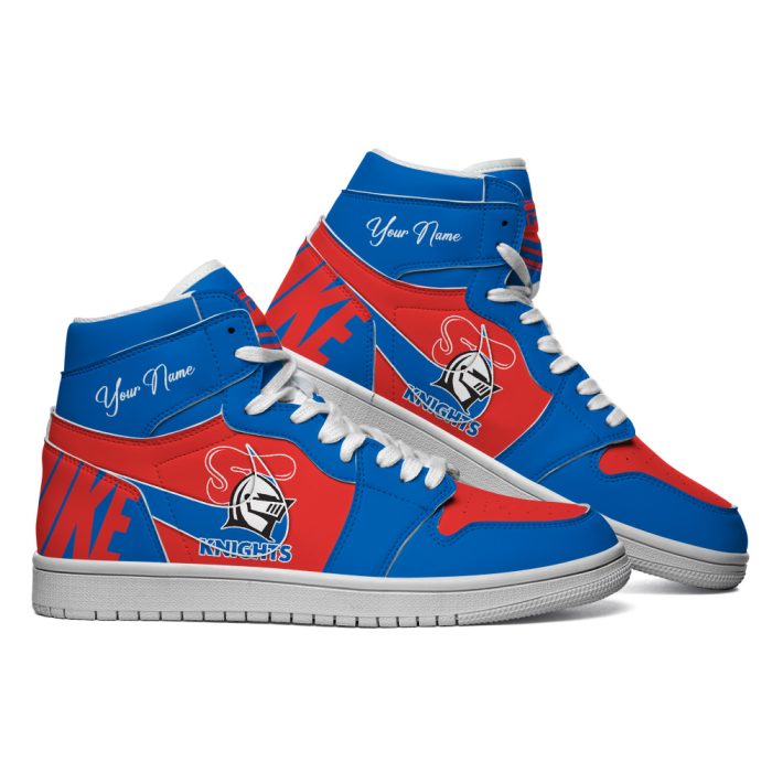 Newcastle Knights Custom Name NRL AJ1 Nike Sneakers High Top Shoes Collection