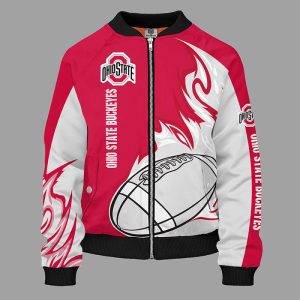 Ohio State Buckeyes Red Bomber Jacket TBJ4498