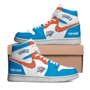Oklahoma City Thunder Personalized NBA AJ1 Nike Sneakers High Top