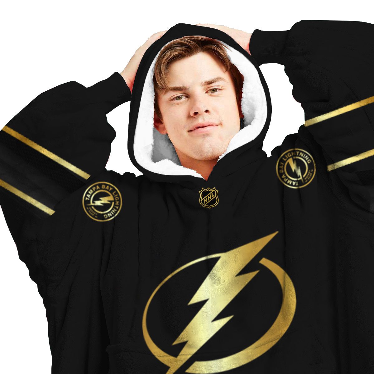 Personalized-Black-Golden-NHL-Tampa-Bay-Lightning-Oodie-Blanket-Hoodie-Wearable-Blanket-3