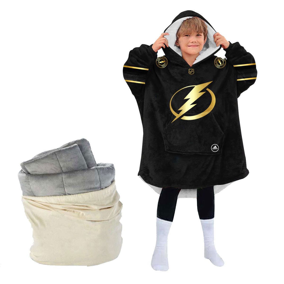 Personalized-Black-Golden-NHL-Tampa-Bay-Lightning-Oodie-Blanket-Hoodie-Wearable-Blanket-4