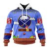 Personalized NHL Buffalo Sabres With Super Mario Game Design Unisex Pullover Hoodie