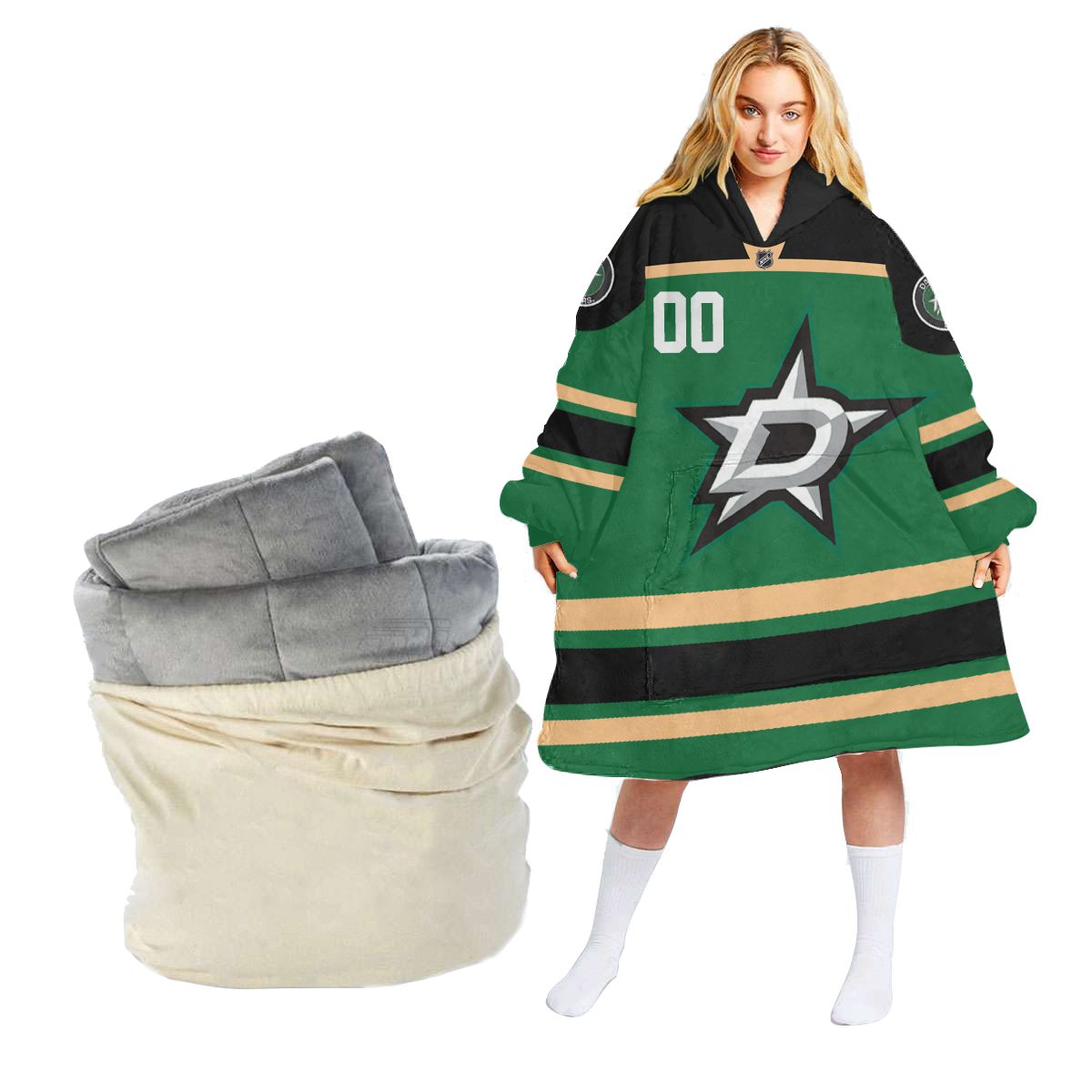 Personalized-NHL-Dallas-Stars-Retro-Concepts-Oodie-Blanket-Hoodie-Wearable-Blanket-1