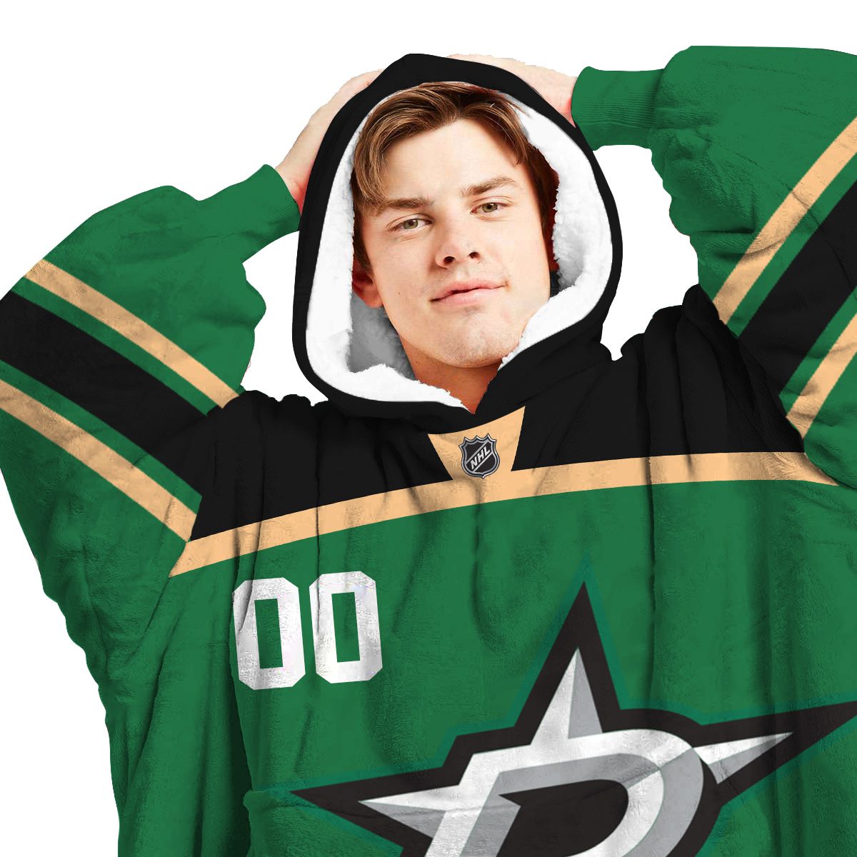 Personalized-NHL-Dallas-Stars-Retro-Concepts-Oodie-Blanket-Hoodie-Wearable-Blanket-3