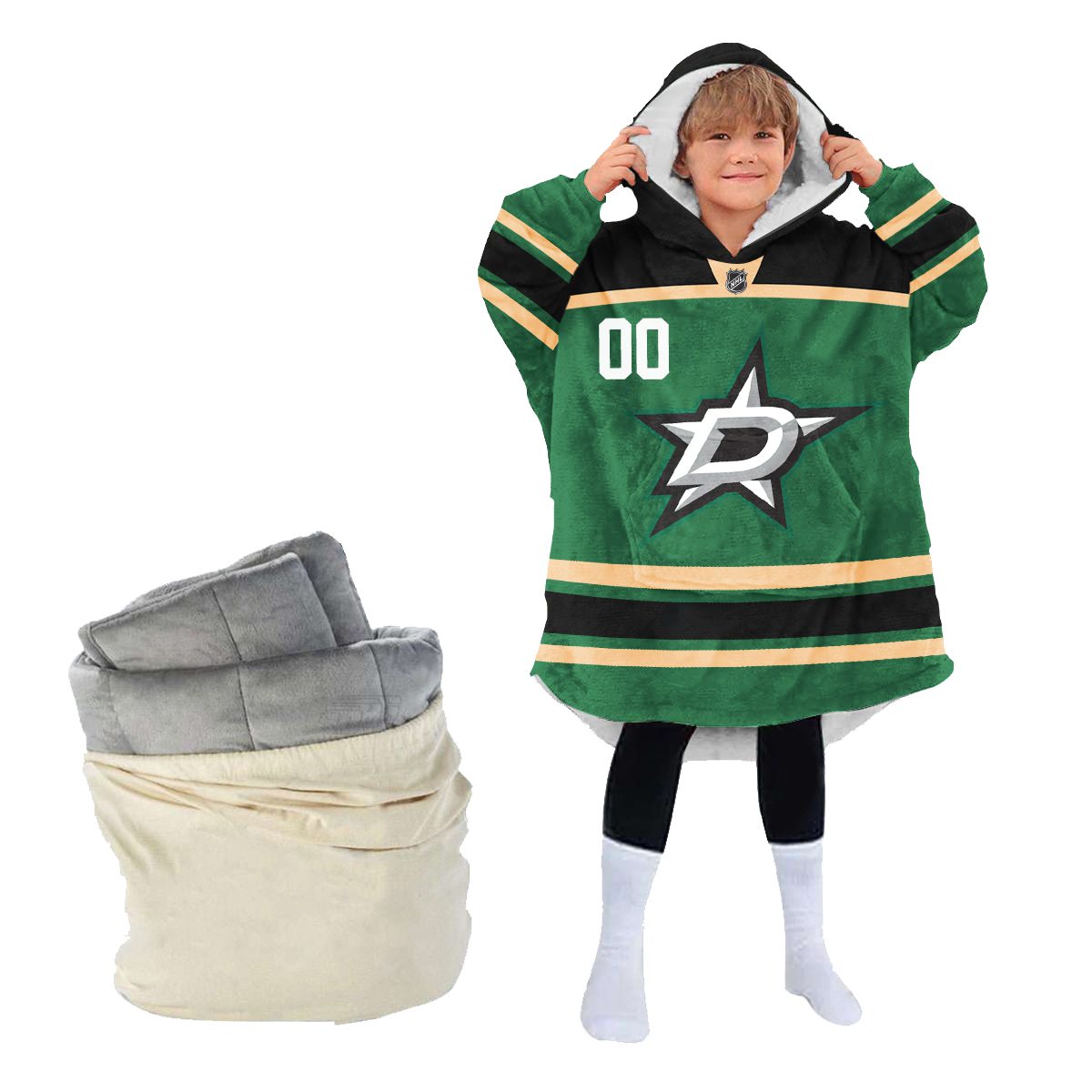 Personalized-NHL-Dallas-Stars-Retro-Concepts-Oodie-Blanket-Hoodie-Wearable-Blanket-4