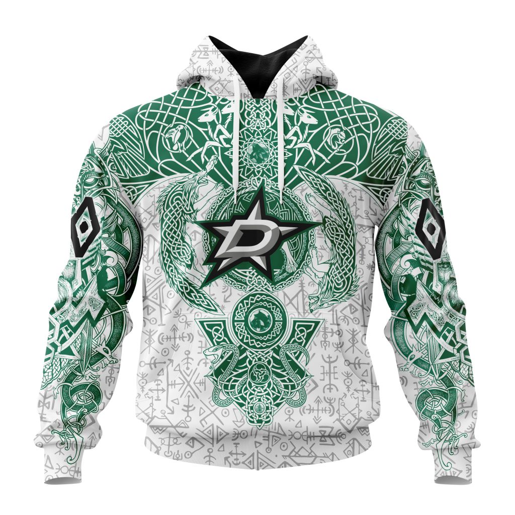 Personalized-NHL-Dallas-Stars-Special-Norse-Viking-Symbols-Unisex-Pullover-Hoodie Personalized NHL Dallas Stars Special Norse Viking Symbols Unisex Pullover Hoodie