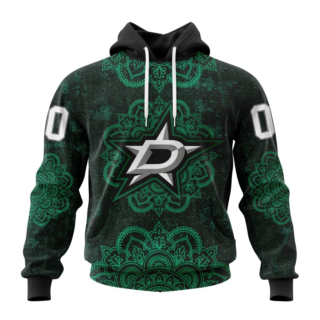 Personalized-NHL-Dallas-Stars-Specialized-Mandala-Style-Unisex-Pullover-Hoodie Personalized NHL Dallas Stars Specialized Mandala Style Unisex Pullover Hoodie