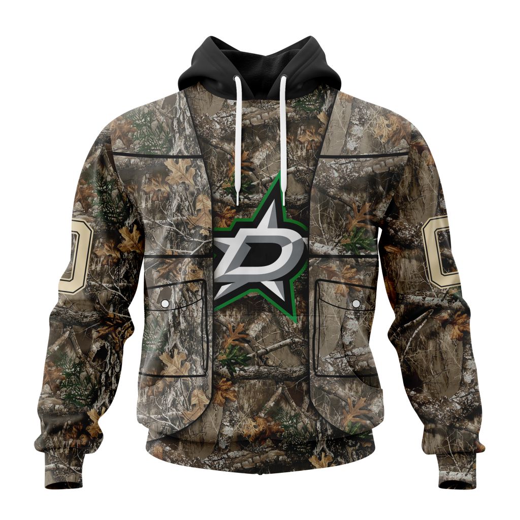 Personalized-NHL-Dallas-Stars-Vest-Kits-With-Realtree-Camo-Unisex-Pullover-Hoodie Personalized NHL Dallas Stars Vest Kits With Realtree Camo Unisex Pullover Hoodie