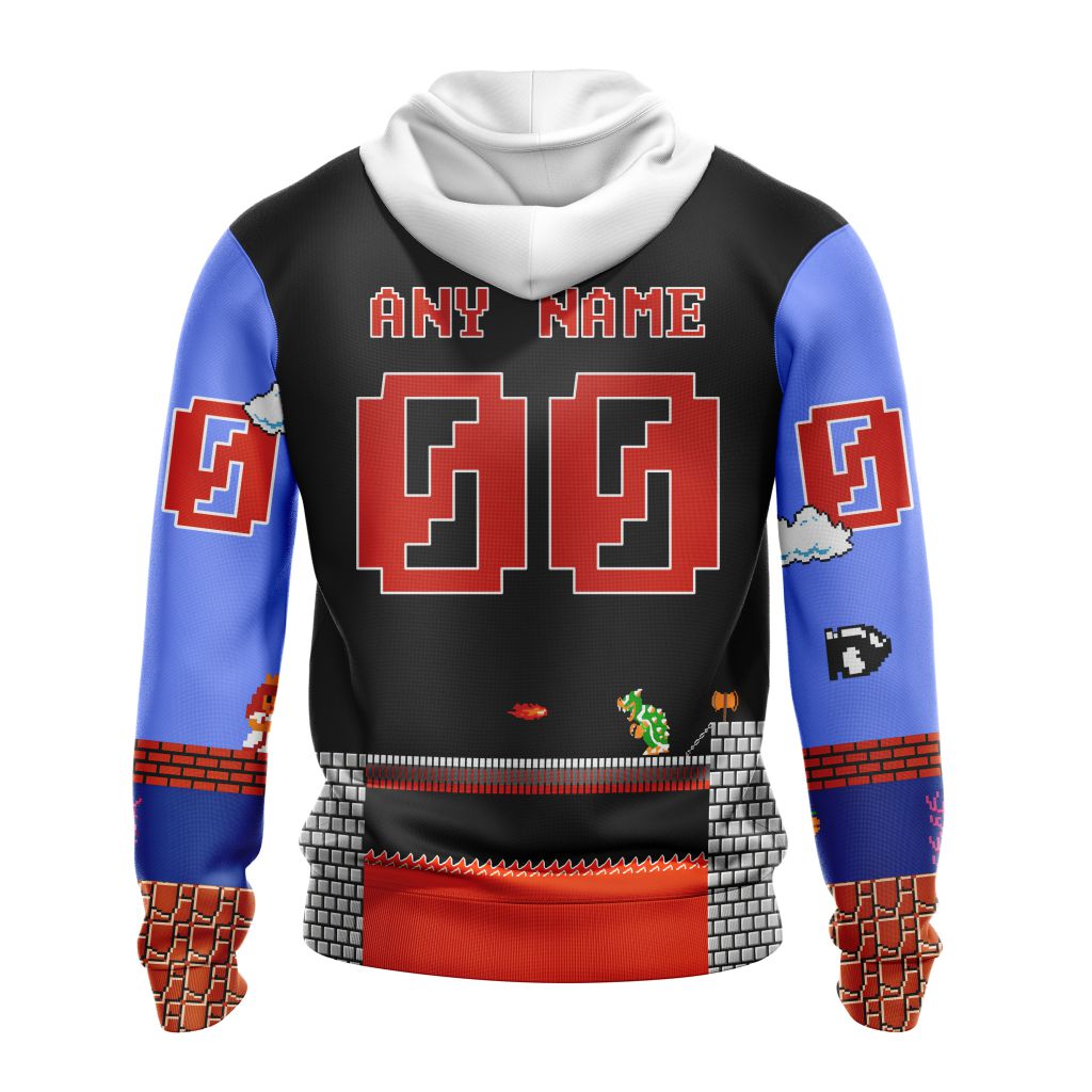 Personalized-NHL-Dallas-Stars-With-Super-Mario-Game-Design-Unisex-Pullover-Hoodie-1