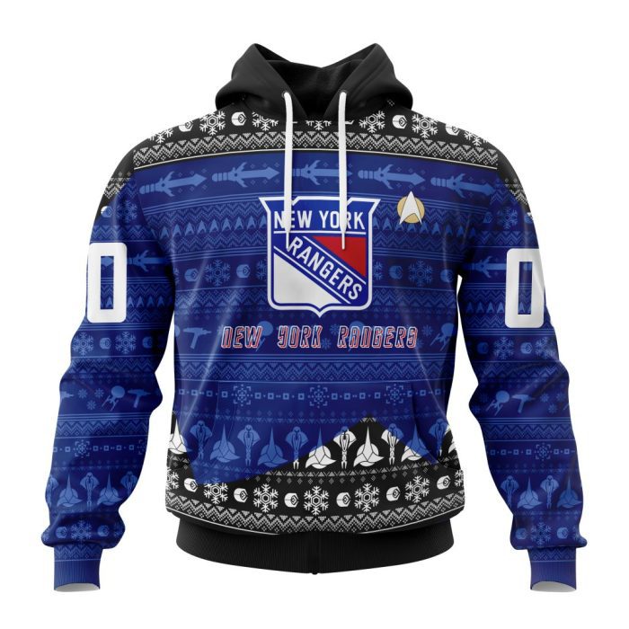 Personalized NHL New York Rangers Special Star Trek Design Unisex Pullover Hoodie