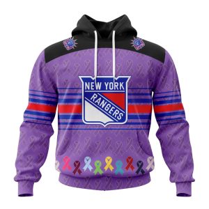 Personalized NHL New York Rangers Specialized Design Fights Cancer Unisex Pullover Hoodie