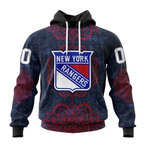 Personalized NHL New York Rangers Specialized Mandala Style Unisex Pullover Hoodie