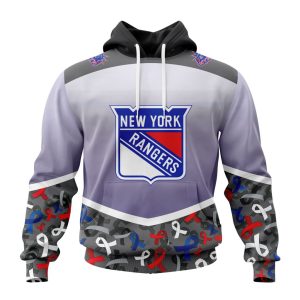 Personalized NHL New York Rangers Specialized Sport Fights Again All Cancer Unisex Pullover Hoodie