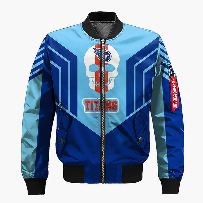 Tennessee-Titans-Skull-Blue-Bomber-Jacket-TBJ4803 Tennessee Titans Skull Blue Bomber Jacket TBJ4803