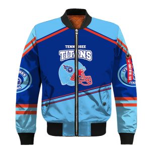 Tennessee Titans White Blue Bomber Jacket TBJ4804