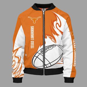 Texas Longhorns Orange Unisex Bomber Jacket TBJ4526