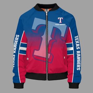 Texas Rangers Blue Red Bomber Jacket TBJ4421