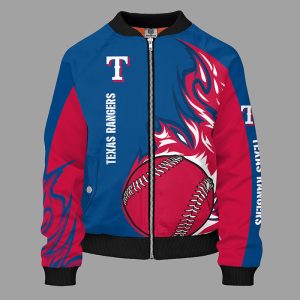 Texas Rangers Blue Red Bomber Jacket TBJ4423