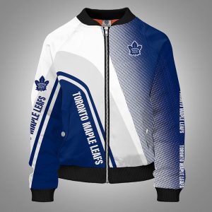 Toronto Maple Leafs Blue Unisex Bomber Jacket TBJ4983