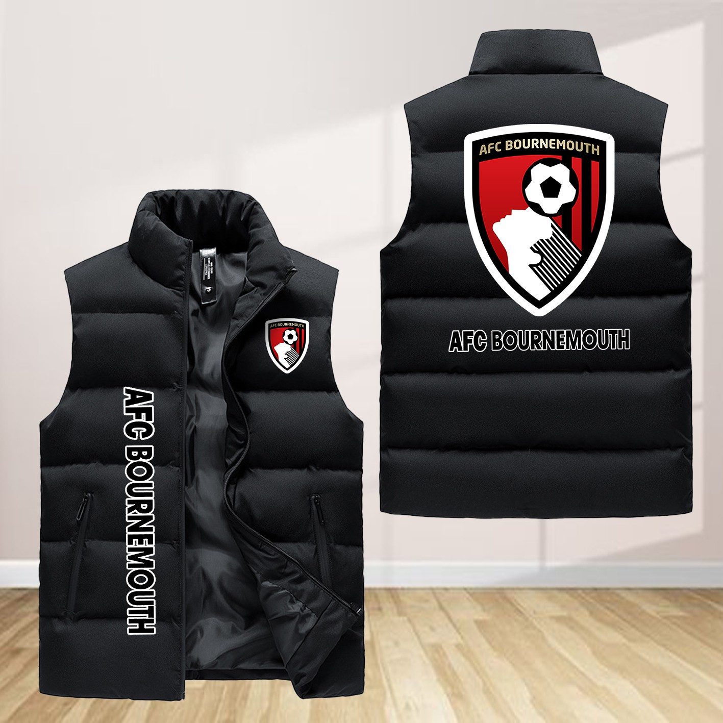A.F.C.-Bournemouth-Sleeveless-Down-Jacket-Sleeveless-Vest A.F.C. Bournemouth Sleeveless Down Jacket Sleeveless Vest