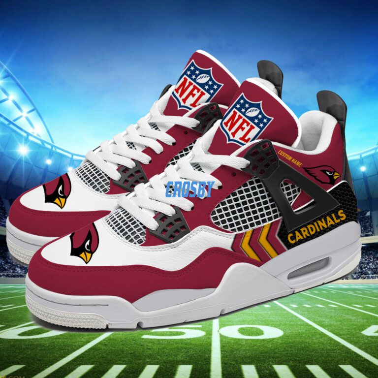 Arizona-Cardinals-NFL-Premium-Jordan-4-Sneaker-Personalized-Name-Shoes-JD4710 Arizona Cardinals NFL Premium Jordan 4 Sneaker Personalized Name Shoes JD4710