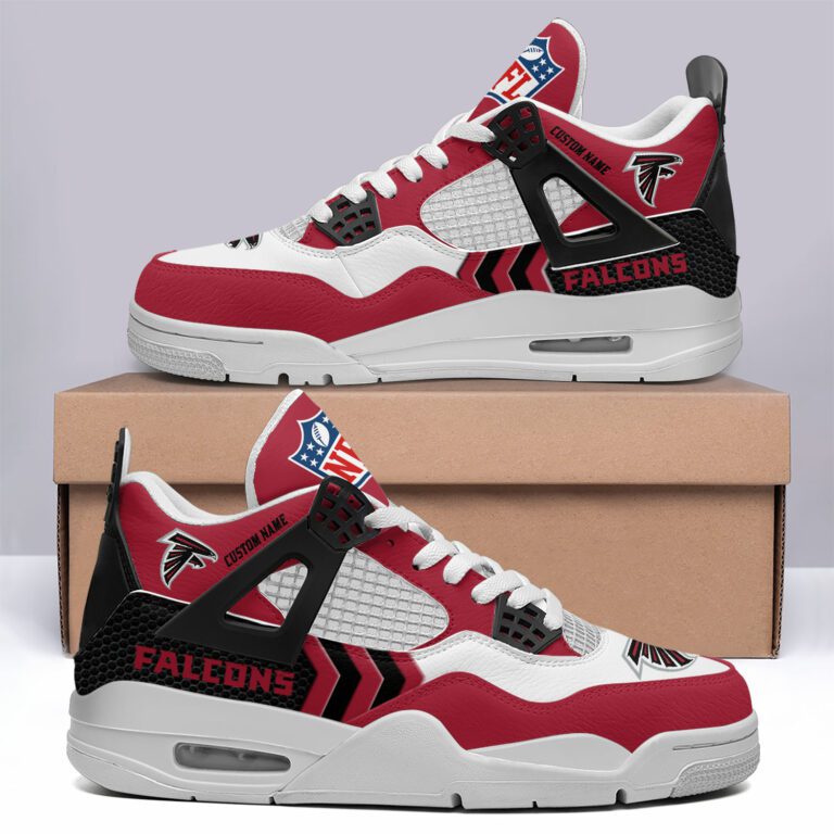 Atlanta-Falcons-NFL-Premium-Jordan-4-Sneaker-Personalized-Name-Shoes-JD4712 Atlanta Falcons NFL Premium Jordan 4 Sneaker Personalized Name Shoes JD4712