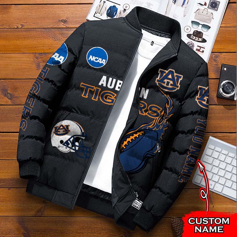 Auburn-Tigers-NCAA-Premium-Puffer-Down-Jacket-Personalized-Name Auburn Tigers NCAA Premium Puffer Down Jacket Personalized Name