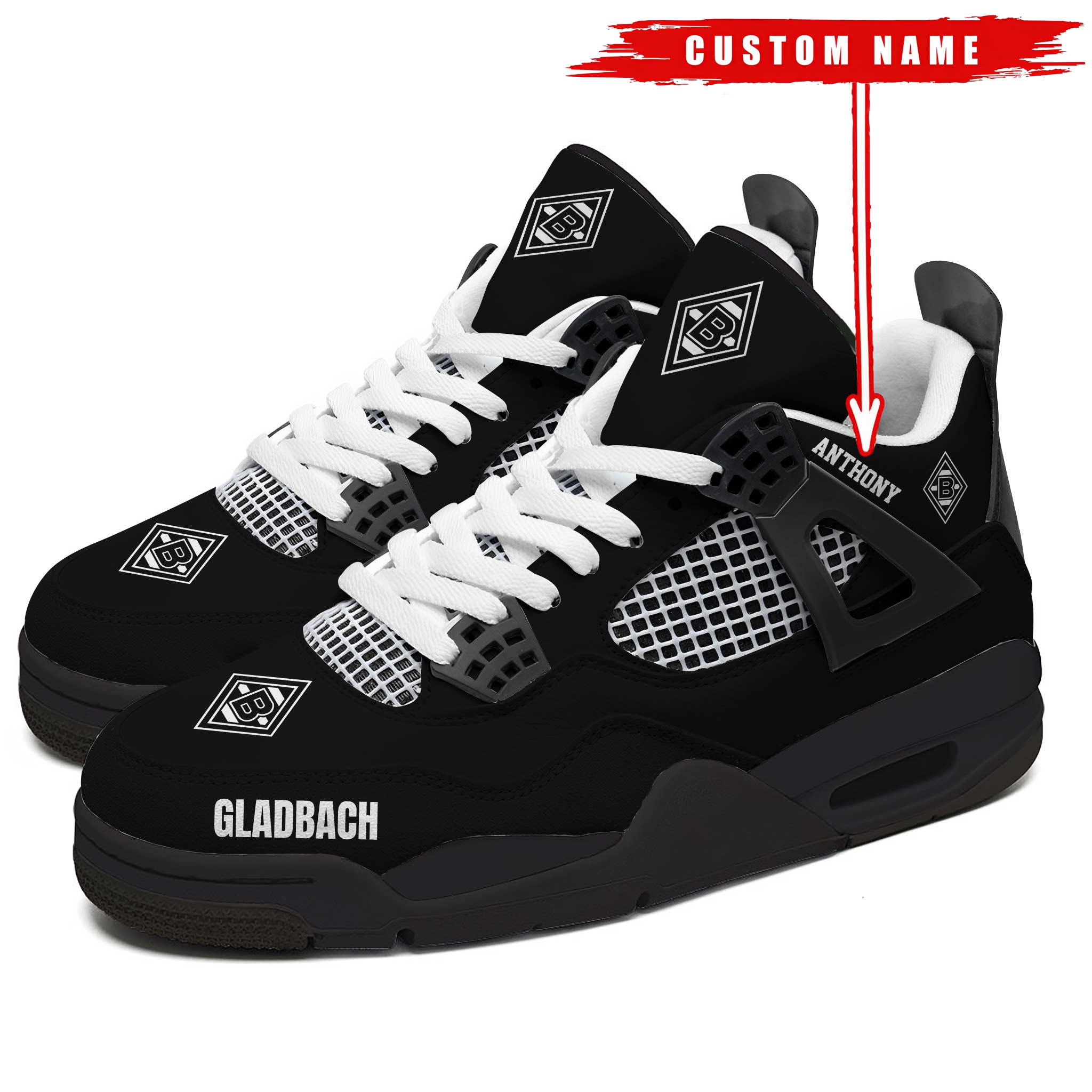 Borussia-Monchengladbach-Bundesliga-Premium-Sneaker-Jordan-4-Personalized-Name-Shoes-JD4694 Borussia Monchengladbach Bundesliga Premium Sneaker Jordan 4 Personalized Name Shoes JD4694