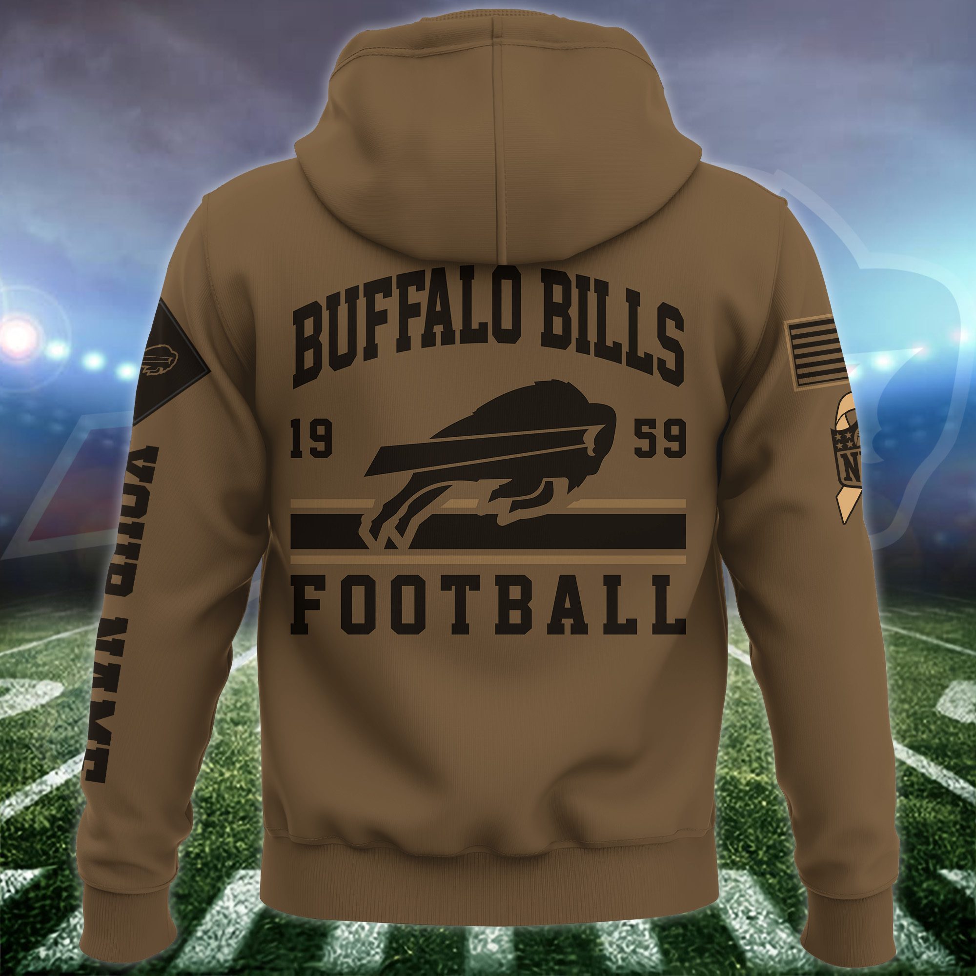 Buffalo-Bills-NFL-Brown-Salute-To-Service-2023-Veteran-3D-Hoodie-Custom-Your-Name-HSL1132-2