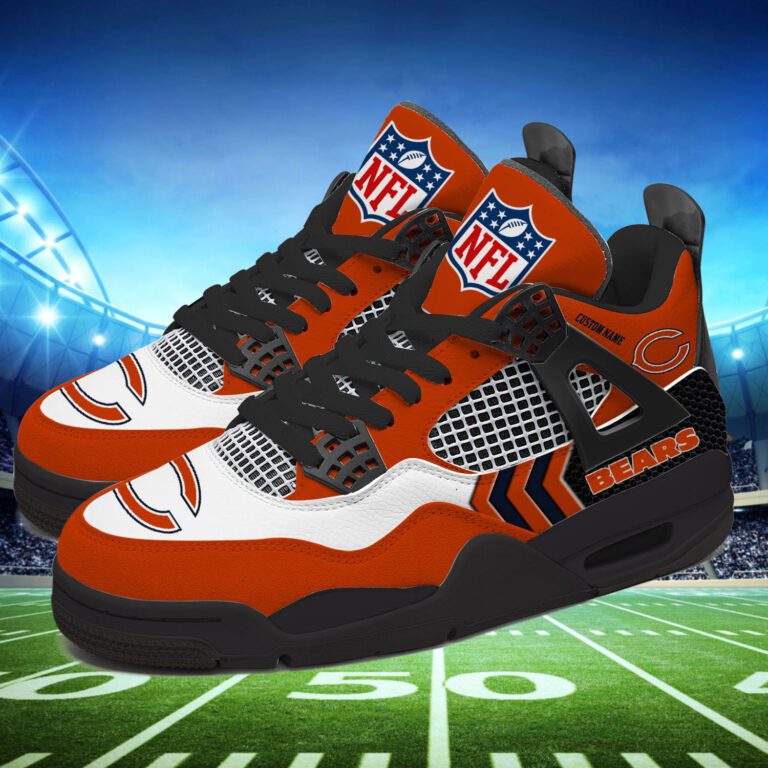 Chicago-Bears-NFL-Premium-Jordan-4-Sneaker-Personalized-Name-Shoes-JD4720-1