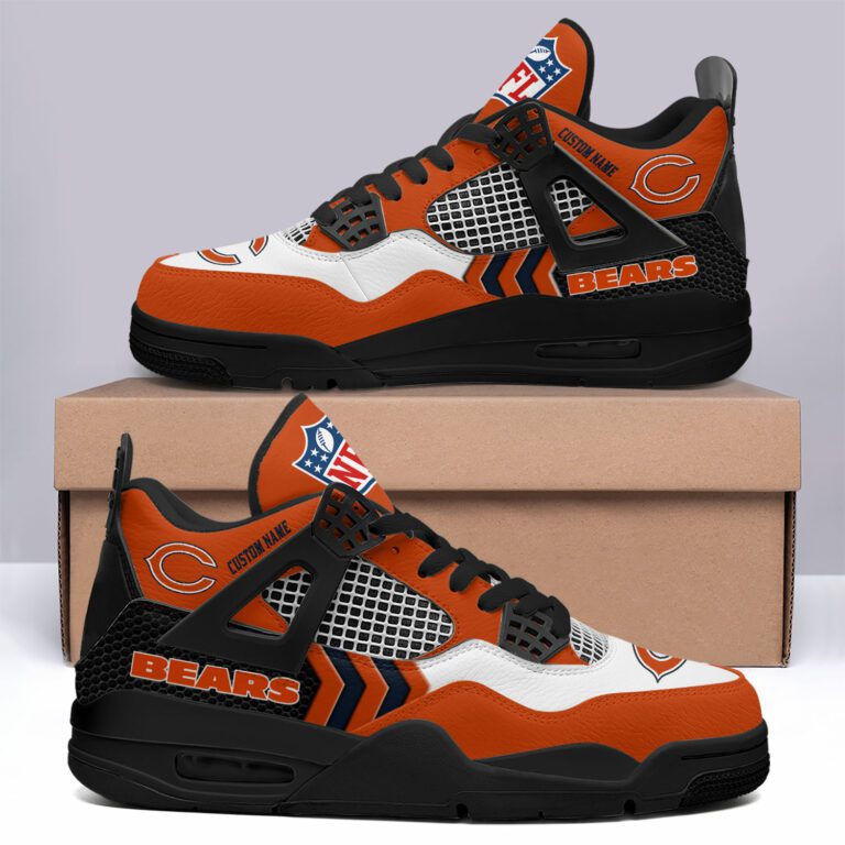 Chicago-Bears-NFL-Premium-Jordan-4-Sneaker-Personalized-Name-Shoes-JD4720-2