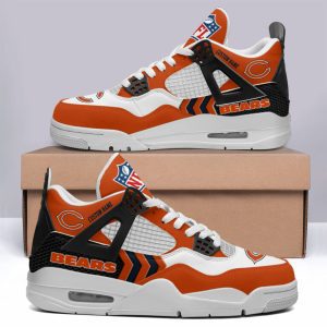 Chicago Bears NFL Premium Jordan 4 Sneaker Personalized Name Shoes JD4720