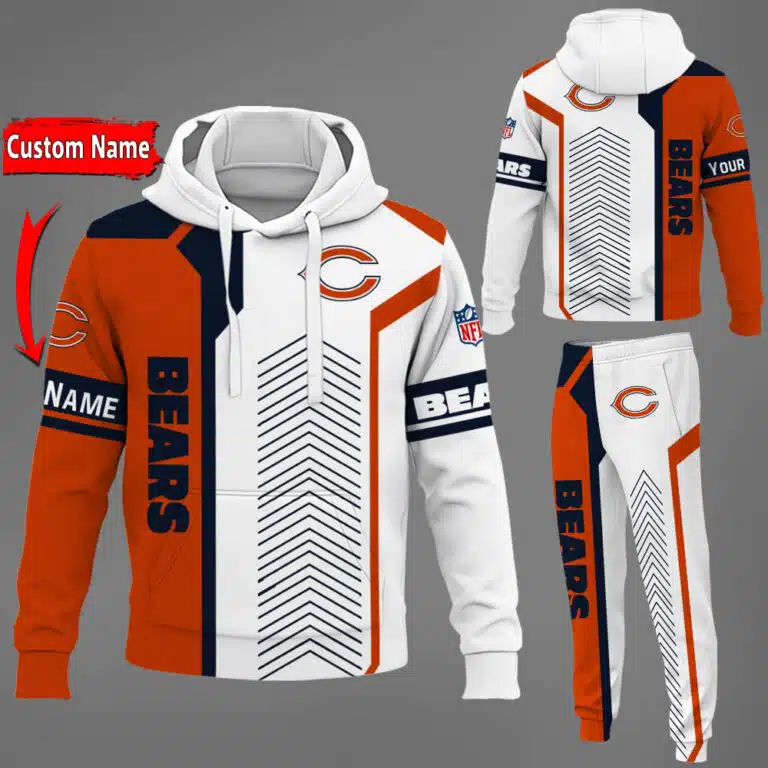 Chicago-Bears-NFL-Premium-Sport-3D-Hoodie-Jogger-Personalized-Name-CHJ1574 Chicago Bears NFL Premium Sport 3D Hoodie & Jogger Personalized Name CHJ1574