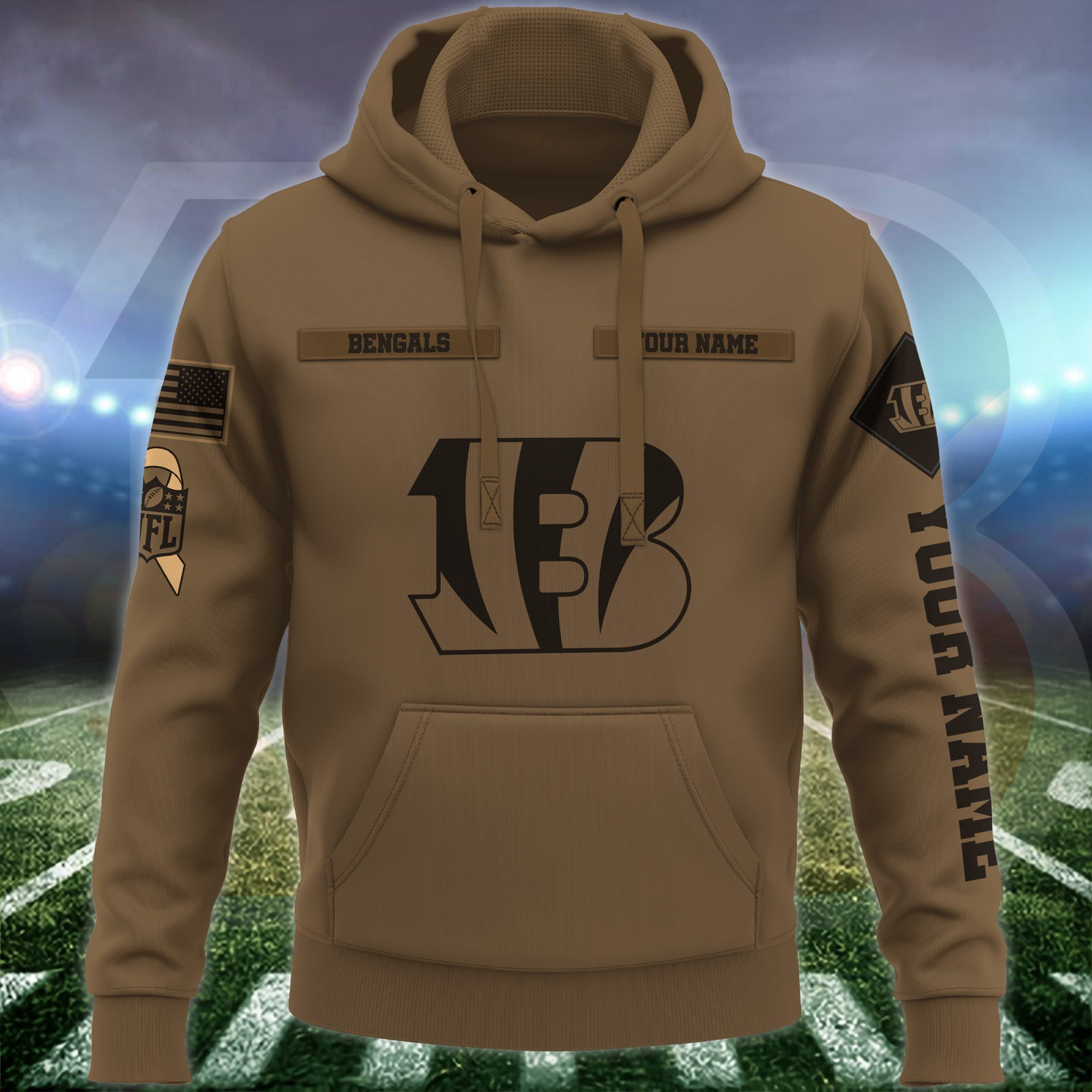 Cincinnati-Bengals-NFL-Brown-Salute-To-Service-2023-Veteran-3D-Hoodie-Custom-Your-Name-HSL1135-1