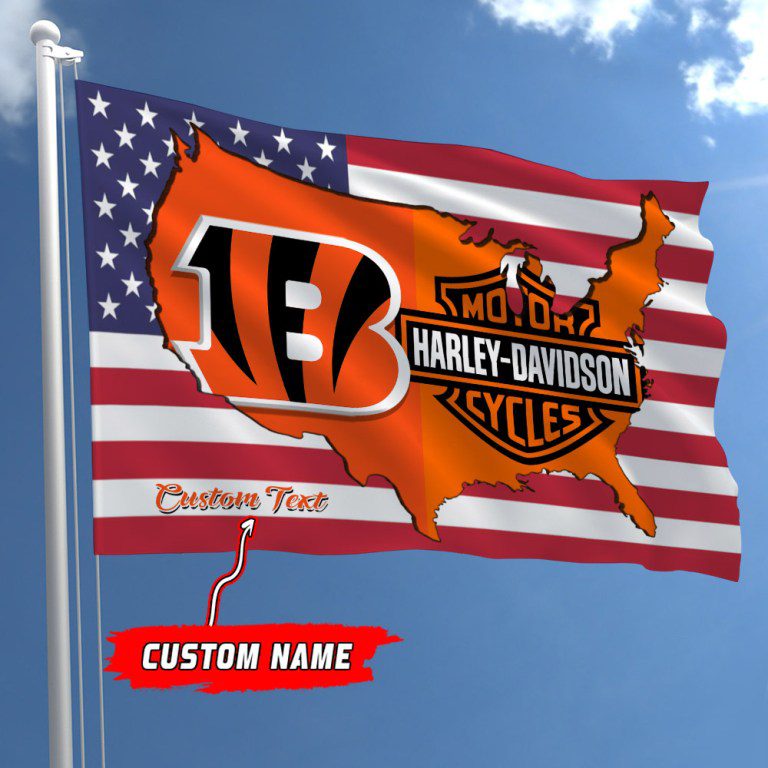 Cincinnati-Bengals-NFL-Harley-Davidson-Fly-Flag-Outdoor-Flag-FI454 Cincinnati Bengals NFL Harley Davidson Fly Flag Outdoor Flag FI454