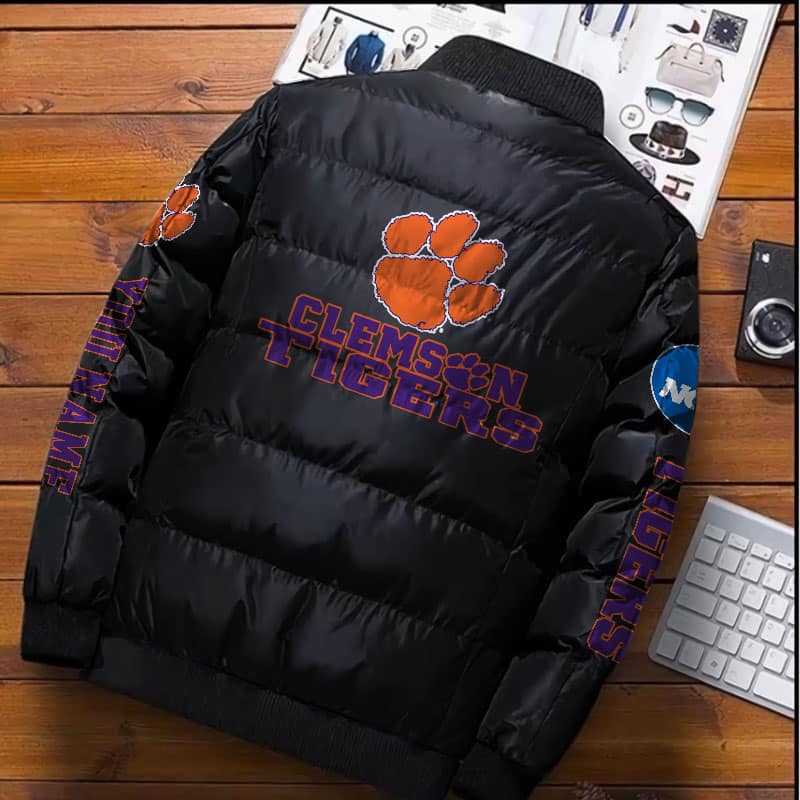 Clemson-Tigers-NCAA-Premium-Puffer-Down-Jacket-Personalized-Name-1