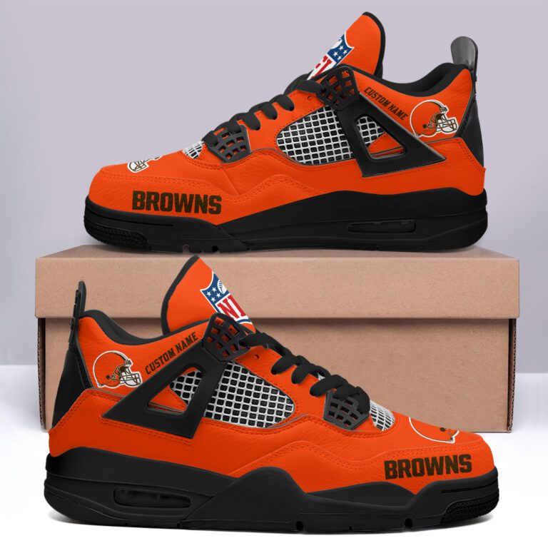Cleveland-Browns-NFL-Premium-Jordan-4-Sneaker-Personalized-Name-Shoes-JD4723-1