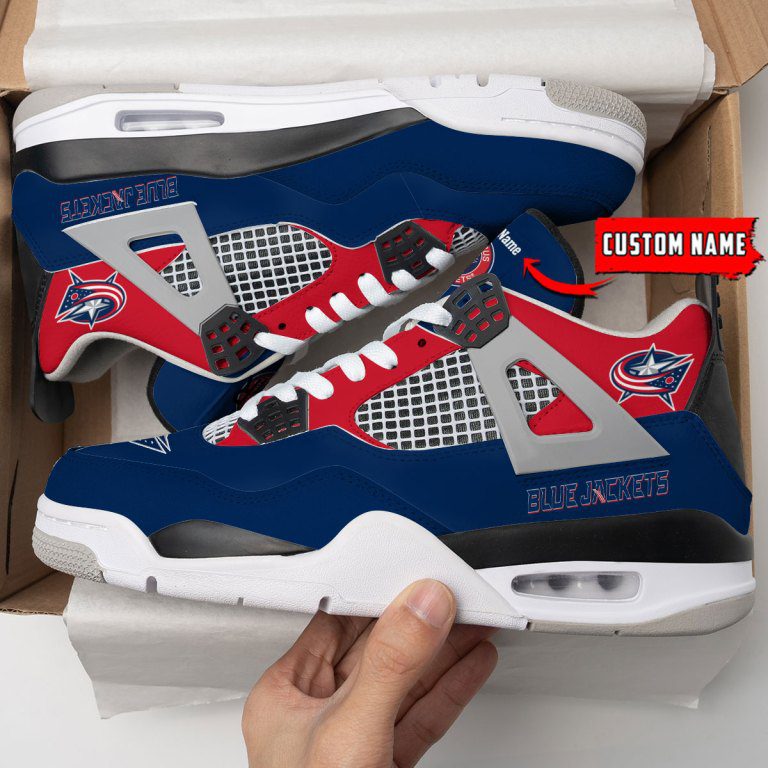 Columbus-Blue-Jackets-NHL-Premium-Jordan-4-Sneaker-Personalized-Name-Shoes-JD4652 Columbus Blue Jackets NHL Premium Jordan 4 Sneaker Personalized Name Shoes JD4652