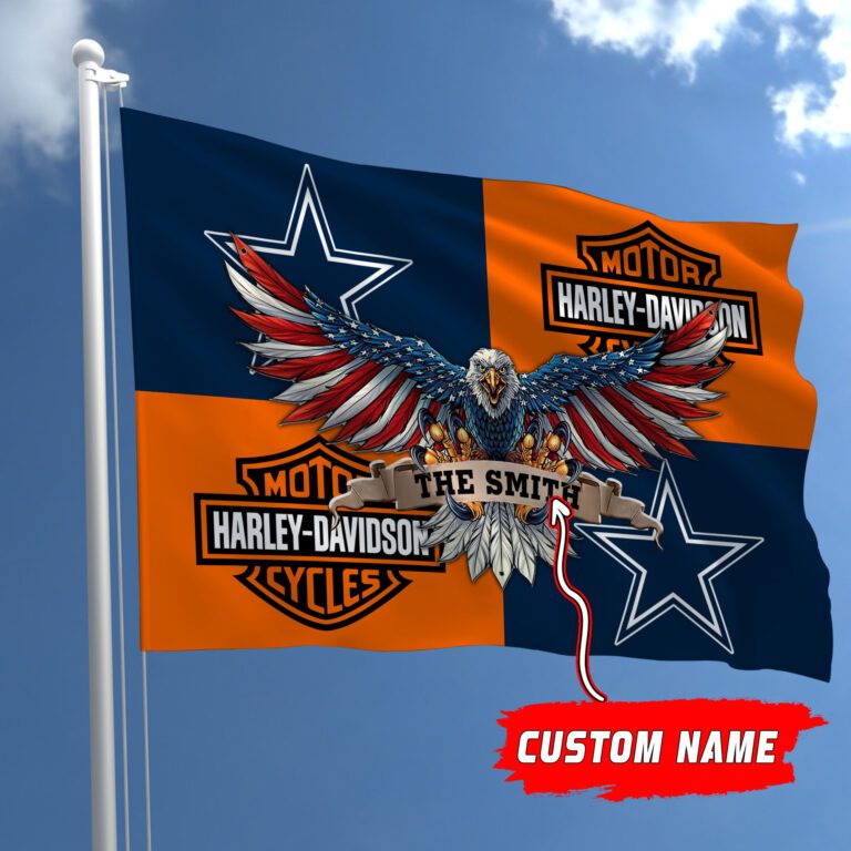 Dallas-Cowboys-NFL-Harley-Davidson-Fly-Flag-Outdoor-Flag-FI457 Dallas Cowboys NFL Harley Davidson Fly Flag Outdoor Flag FI457