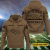 Denver Broncos NFL Brown Salute To Service 2023 Veteran 3D Hoodie Custom Your Name HSL1138