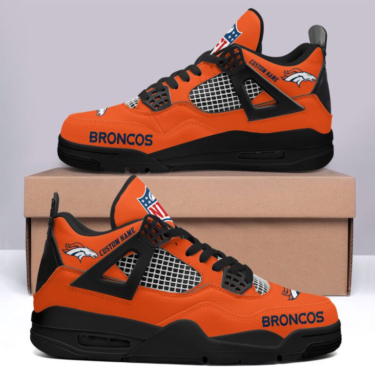 Denver-Broncos-NFL-Premium-Jordan-4-Sneaker-Personalized-Name-Shoes-JD4727-1
