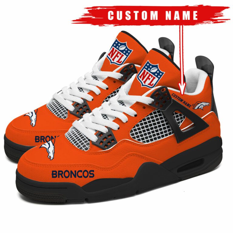 Denver-Broncos-NFL-Premium-Jordan-4-Sneaker-Personalized-Name-Shoes-JD4727 Denver Broncos NFL Premium Jordan 4 Sneaker Personalized Name Shoes JD4727
